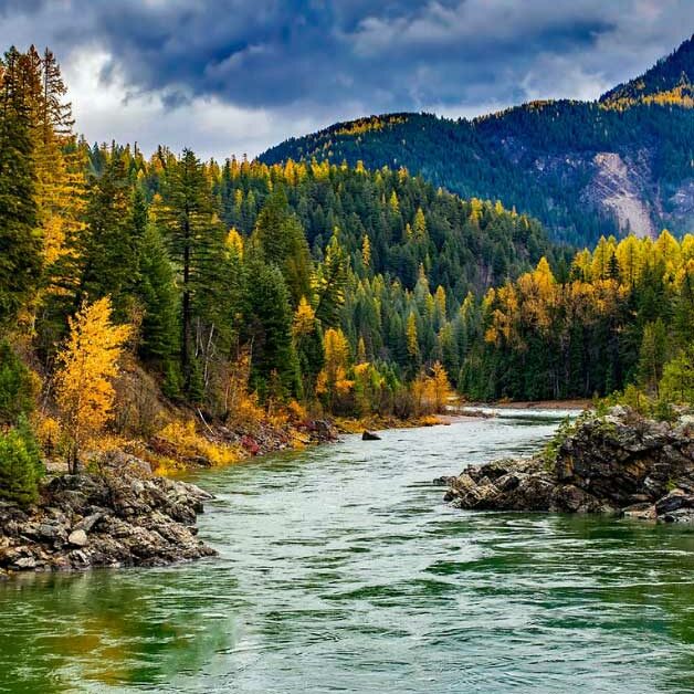 montana wilderness with river and mountains